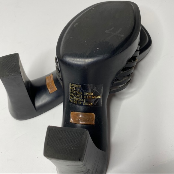 🍋 Me Too "Lauren" black Square toe heeled sandals - Picture 4 of 6